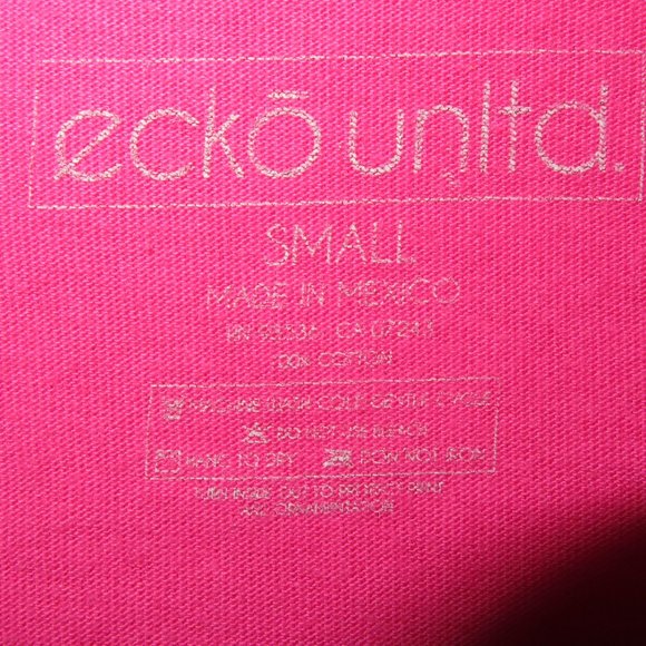 Ecko Hot Pink  Women's  Fitted V-neck Shirt - Picture 6 of 7